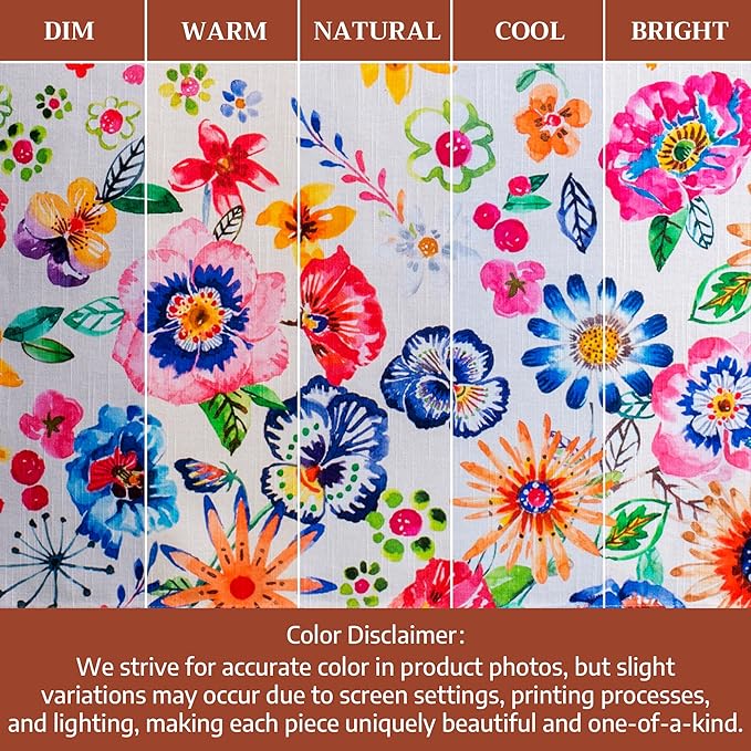 Maison d' Hermine Kitchen Towels Set of 3 100% Cotton 27.50" x 20" Reusable Cloth Tea Dish Towels Absorbent with Hanging Loop for Farmhouse Hotel Spring Summer - Happy Florals - High Summer