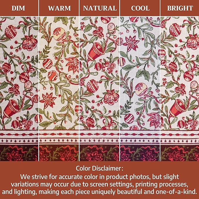 Maison d' Hermine Cloth Napkins Set of 4 100% Cotton for Thanksgiving Christmas Decorations Everyday Reusable Square Fall Napkins Cloth Washable Dinner Party (Reveillon Au Jardin, 20"x20")