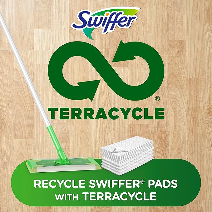 Swiffer Sweep + Mop, Dry Pads Refill, Floor Cleaner for Dirt, Dust, Hair, Cleaning Cloths for Mopping Home, Bathroom, Kitchen, All Purpose Multi-Surface Floor Wipes, Heavy Duty, Gain, 40ct