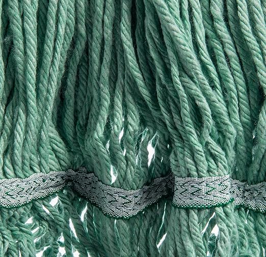 Carlisle FoodService Products 369478B09 Looped-End Mop Head With Green Band, Medium, Green (Pack of 12)