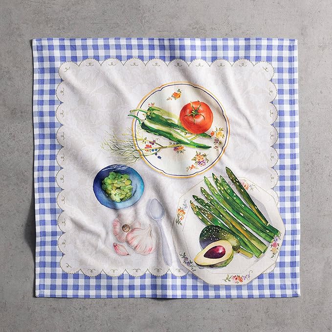 Maison d' Hermine 100% Cotton Cloth Napkins Set of 4 Everyday Reusable Square Napkins Cloth Washable Dinner Party Wedding Restaurant Hotel Kitchen Spring Summer (Gourmand, 20" x 20")