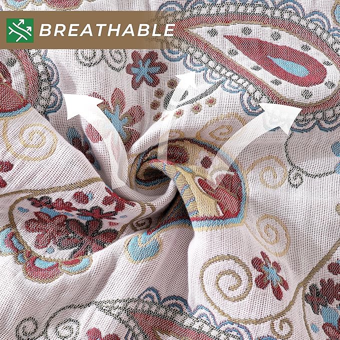Kitchen Dish Towels for Drying 100% Cotton,Ultra Absorbent Quick Drying Thick Reusable Cleaning Decorative Tea Towels with Hanging Loop,Reversible Boho Pretty Hand Towels,4 Pack,Gift for Mom